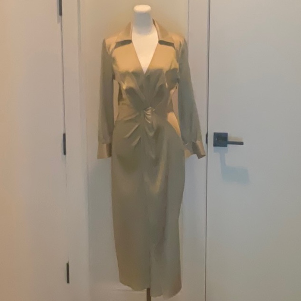 Theory Green Midi Dress